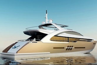 create realistic 3d yacht boat and ship model with high quality render