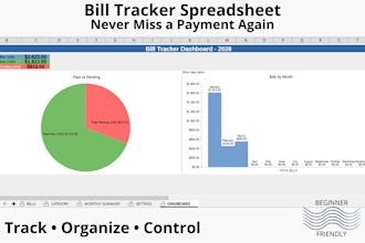 create a bill tracker spreadsheet for your finances