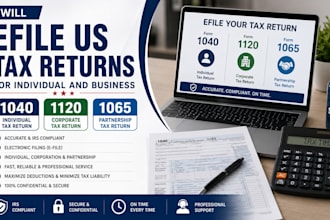efile US tax returns for individual and business 1120,1040,1065