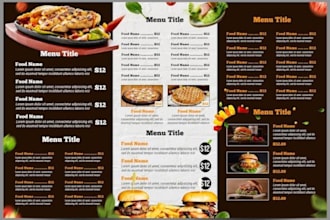 design modern restaurant menu, food menu, qr code digital menu and pricelists