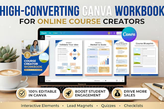 design a high converting canva workbook for online course creators