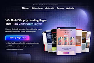 redesign shopify design advertorial landing page gampage replo pagefly zipify