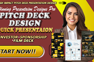 sponsorship proposal pitch deck, investor pitch deck, film pitch deck design pro
