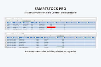 create a professional excel inventory management system
