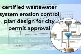 certified wastewater system erosion control plan design for city permit approval