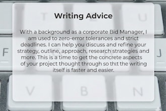 provide advice and guidance on your business or academic writing