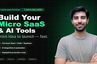 build your micro saas idea or ai tool from idea to launch in 7 days