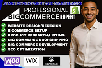 design redesign  bigcommerce store, bigcommerce website,fix,customize store