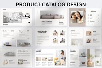 design promotional product catalog for home decor, interior kitchen appliances