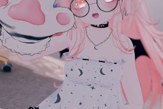 create a custom anime vrchat avatar with full body tracking