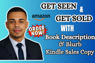 write amazon KDP book description fiction blurb and kindle sales copy