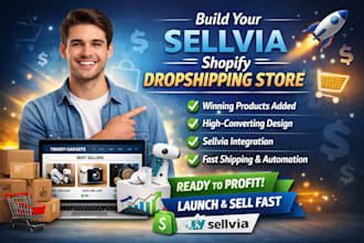 build sellvia shopify dropshipping store sellvia promotion with winning product