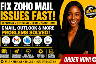 fix zoho mail gmail outlook SMTP dns email delivery problems configuration issue