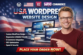 design USA wordpress website, elementor website, wordpress website development