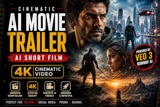 realistic ai movie trailer 4k cinematic ai short film ai video trailer veo 3