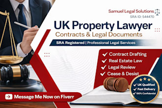 be your UK real estate property lawyer draft contracts legal documents