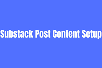 do substack post content setup