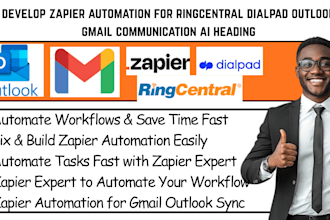 develop zapier automation for ringcentral dialpad outlook gmail communication ai