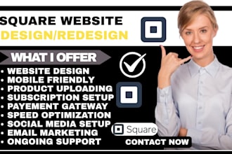 build square website, square online store squarespace redesign, square store seo