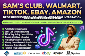 do sams club walmart tiktok ebay topdawg amazon dropshipping product listing