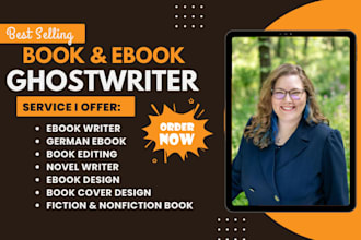 be your german ebook ghostwriter for romance novel, fiction ebook KDP writer