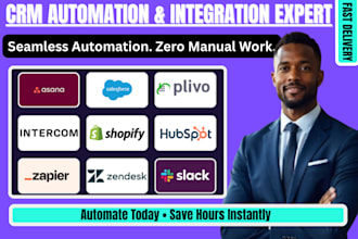salesforce hubspot crm zendesk wix shopify plivo slack intercom github make