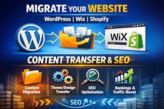 migrate website cms wordpress wix shopify content tranfer SEO sake