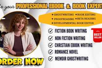 be your developmental book editor, fiction ghostwriter, memoir ebook ghostwriter