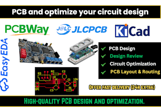design your pcb and optimize or improve your existing circuit design