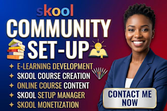 do skool community setup skool setup skool community manager online community