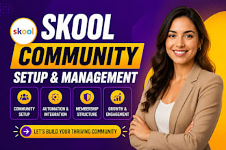 do skool community setup skool setup skool community manager online community