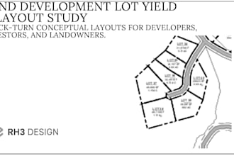 create conceptual subdivision exhibits for feasibility studies