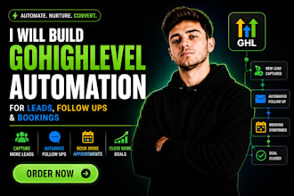 build gohighlevel automation for leads, follow ups and bookings