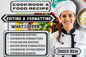 edit and format your italian cookbook and recipe book for amazon KDP or print