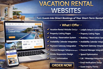 design professional vacation rental website lodgify short term rental website