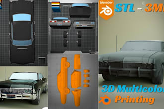 convert stl to multicolor 3mf and split 3d models for bambu studio 3d printing