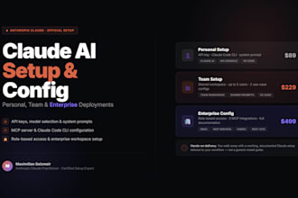 set up and configure anthropic claude for personal team or enterprise use