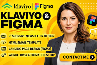 develop figma html email newsletter template setup klaviyo flows automation
