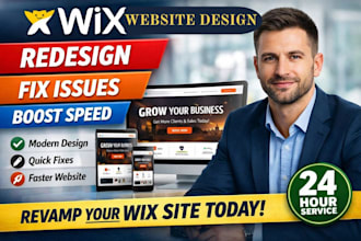 design and redesign wix website, fix wix issues, wix expert fast