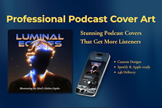 design professional podcast cover art, or branding visuals