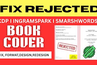 fix, modify, resize, edit, design book cover, ebook cover, amazon KDP cover