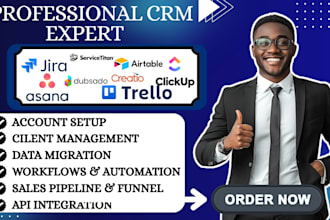 do clickup airtable trello dubsado service titan asana creatio jira integration