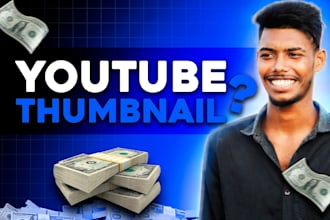design a mind blowing youtube thumbnail for you