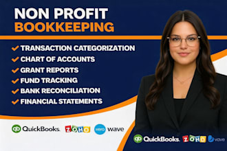 do nonprofit charity bookkeeping in quickbooks, xero, fund accounting