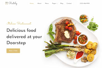 design meal prep website meal prep shopify store food delivery website