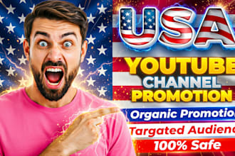 organic USA youtube promotion video promotion, video marketing for mon