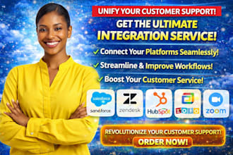 salesforce service cloud integrate zendesk hubspot zoho desk slack zoom shopify