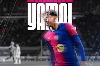 create a professional football poster