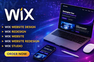 design wix website, wix redesign, wix business website, wix studio expert