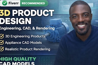 design 3d engineering products, appliances, 3d cad models and product rendering